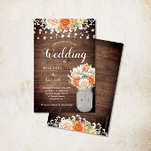 Rustikale Fall Orange Mason Jar Lights Hochzeit