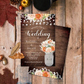Rustikale Fall Orange Mason Jar Lights Hochzeit