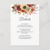 Rustikale Fall Sonnenblumenkürbis Hochzeit Begleitkarte (Vorderseite)