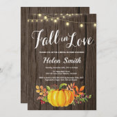 Rustikale Fall String Lights Bridal Dusche Einladu Einladung (Vorne/Hinten)