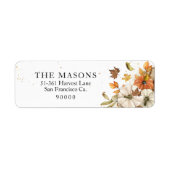 Rustikale Fall-Thema-Rücksendeadressen-Aufkleber (Vorne)