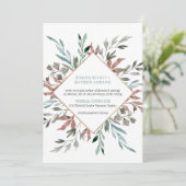 Rustikale Fall Wasserfarben Blätter Hochzeitseinla Einladung (Stehend Vorderseite)