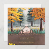 Rustikale Fallbäume Save the Date (Vorne/Hinten)