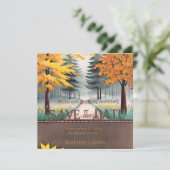 Rustikale Fallbäume Save the Date (Stehend Vorderseite)