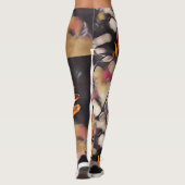 Rustikale Falleiche, orange gelb Leggings (Rückseite)