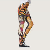 Rustikale Falleiche, orange gelb Leggings (Rechts)