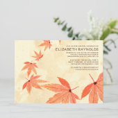 Rustikale fallende Blätter-Brautparty-Einladungen Einladung (Stehend Vorderseite)