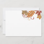 Rustikale Fallende Blätter Hochzeit Einladung (Rückseite)