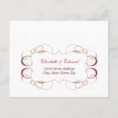 Rustikale Fallende Blätter Hochzeit RSVP Karte (Rückseite)