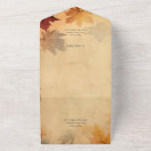 Rustikale Fallende Herbstreben All In One Einladung (Außenbereich)