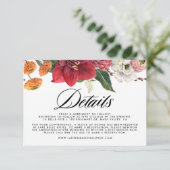 Rustikale Falling-Blätter Details zur Herbsthochze Begleitkarte (Stehend Vorderseite)