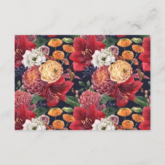 Rustikale Falling-Blätter Details zur Herbsthochze Begleitkarte (Rückseite)