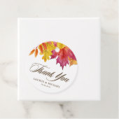 Rustikale Falling Blätter Herbsthochzeit Danke Geschenkanhänger (Beispiel)