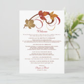 Rustikale Falling-Blätter Hochzeitskarte Einladung (Stehend Vorderseite)