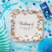 Rustikale Falling Leaf Pampas Floating Wedding Pappteller (Party)