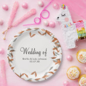 Rustikale Falling Leaf Pampas Floating Wedding Pappteller (Party)