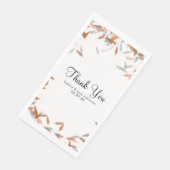Rustikale Falling Leaf Pampas Floating Wedding Serviette (Ecke)