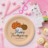 Rustikale Fallpumpen Custom Happy Thanksgiving Pappteller (Party)