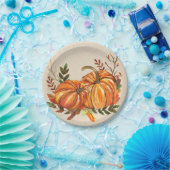 Rustikale Fallpumpen Pappteller (Party)