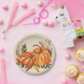 Rustikale Fallpumpen Pappteller (Party)