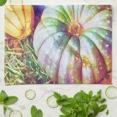 Rustikale Fallpumpen und Blume Geschirrtuch (Gefaltet)