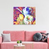 Rustikale Fallpumpen und Blume Leinwanddruck (Insitu (Wohnzimmer))