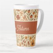 Rustikale Fallvibe Blume - Hallo Herbsttypografie Milchtasse (Rechte Ecke)