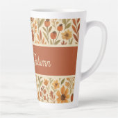 Rustikale Fallvibe Blume - Hallo Herbsttypografie Milchtasse (Rechts)