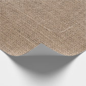 Rustikale falsche hellbraune Jute-Textur Geschenkpapier (Ecke)