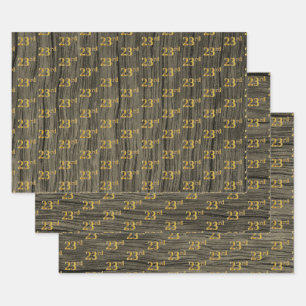 Rustikale falsche Holzmaserung, elegante falsche G Geschenkpapier Set