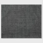 Rustikale falsche schwarze Jute-Textur Geschenkpapier (Flach)