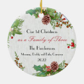 Rustikale Familie des 3. Keramik Ornament (Hinten)