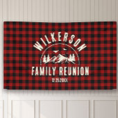 Rustikale Familie Wiedersehen Cabin Retro Rot Kari Banner