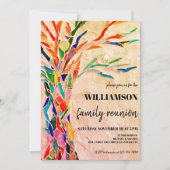 Rustikale Familienbaum-Wiedersehen Einladung (Vorderseite)