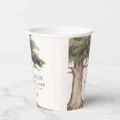 Rustikale Familienbaum Wiedersehen Picnic Vintag Pappbecher (Rechts)