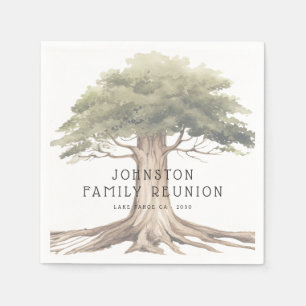Rustikale Familienbaum Wiedersehen Picnic Vintag Serviette