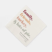 Rustikale Familienfreunde Erntedank Fest Papier Serviette (Ecke)