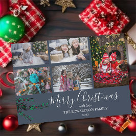 Rustikale Familienkollektion Weihnachtsblaue Magne Magnetkarte