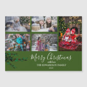 Rustikale Familienkollektion WeihnachtsMagnetkarte Magnetkarte (Vorderseite)