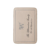 Rustikale Familienname Chic Monogram Wedding-Gesch Badematte (Vorderseite Vertikal)