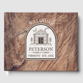 Rustikale Familienschuben Holzdekoration nach Maß Gästebuch (Vorderseite)