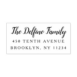 Rustikale Familienwald-Rücksendeadresse Gummistempel