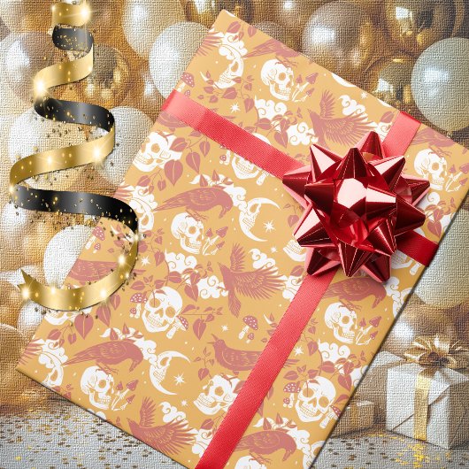 Rustikale Farbe Halloween Muster Wrapping Paper Ro Geschenkpapier