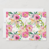 Rustikale farbenfrohe BABY Dusche Einladungen (Rückseite)