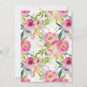 Rustikale farbenfrohe Blütendusche Einladung (Rückseite)