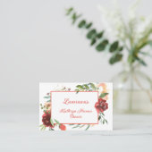 Rustikale, farbenfrohe, florale Grenzkarte Visitenkarte (Stehend Vorderseite)