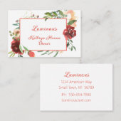 Rustikale, farbenfrohe, florale Grenzkarte Visitenkarte (Vorne/Hinten)