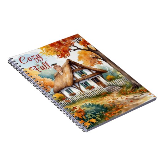 Rustikale farbenfrohe Hütte Bäume Landschaft Notizblock (Rechte Seite)