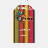 Rustikale, farbenfrohe kleine Türkei Babydusche Geschenkanhänger (Vorderseite)