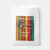 Rustikale, farbenfrohe kleine Türkei Babydusche Geschenktütchen (Vorderseite)